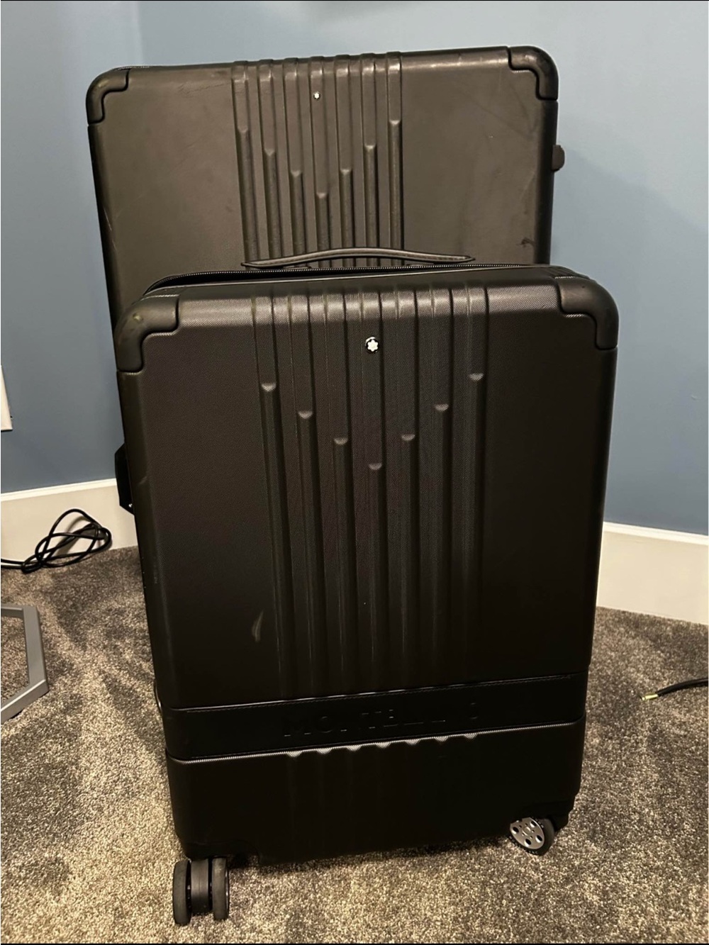 Montblanc Black Spinner Carry-On and Upright Set